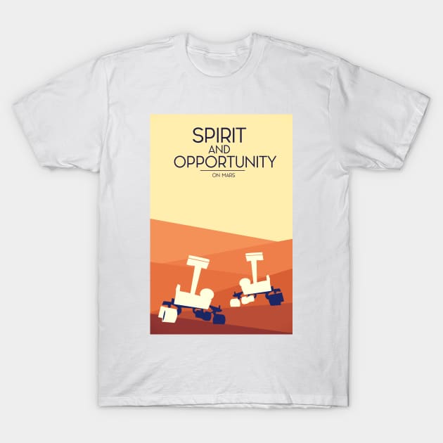 Spirit And Opportunity on Mars T-Shirt by nickemporium1